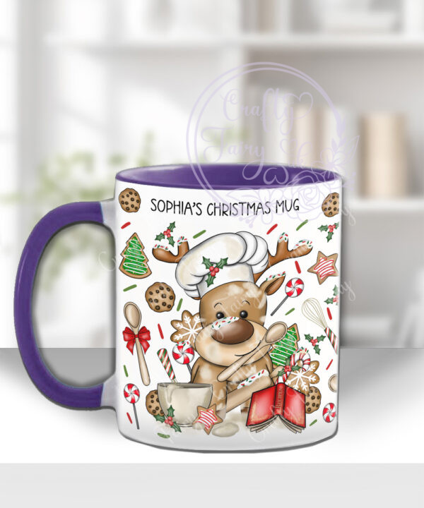 3210 reindeer chef baker christmas mug 2