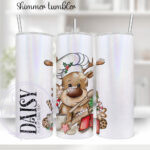personalised reindeer chef baker & cookies christmas 600ml 20oz straight tumbler