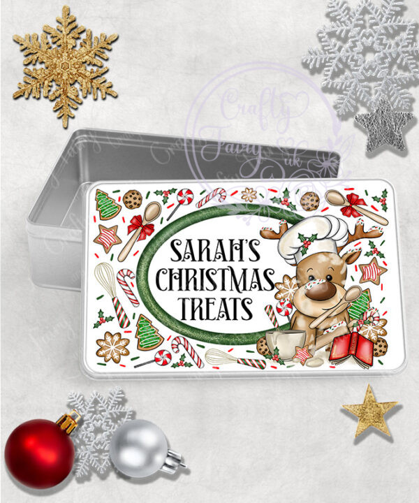 3214 reindeer chef baker christmas tin 1