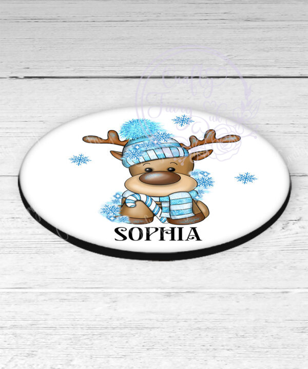 3221 personalised reindeer bue coaster 1