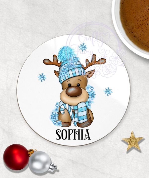 3221 personalised reindeer bue coaster 2