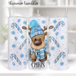 3222 personalised reindeer bue tumbler 2