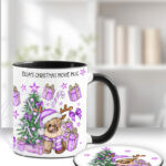 3232 lilac reindeer christmas mug 4