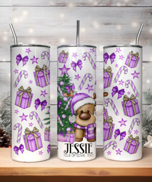 3234 lilac reindeer christmas tumbler 1