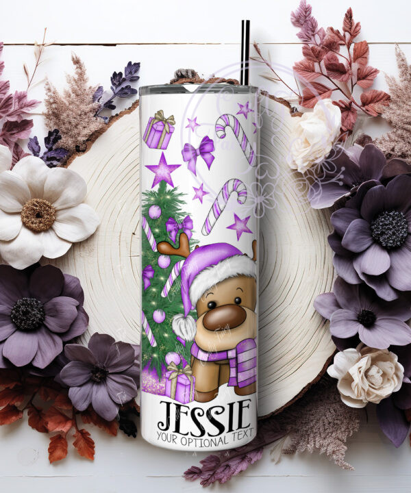 3234 lilac reindeer christmas tumbler 3