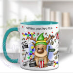 3238 personalised reindeer elf christmas mug 3