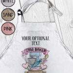personalised cake baker star baker chef apron