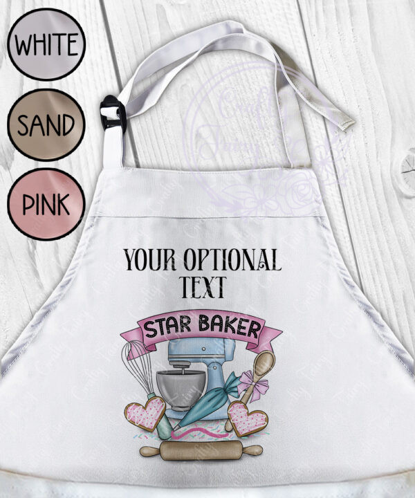 personalised cake baker star baker chef apron