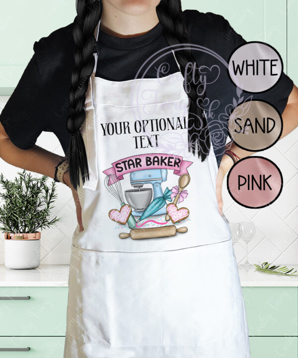 personalised cake baker star baker chef apron