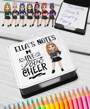 3264 personalised cheerleader girl memo notes 2