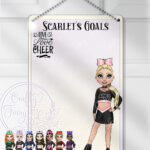 3265 personalised cheerleader girl metal planner 1