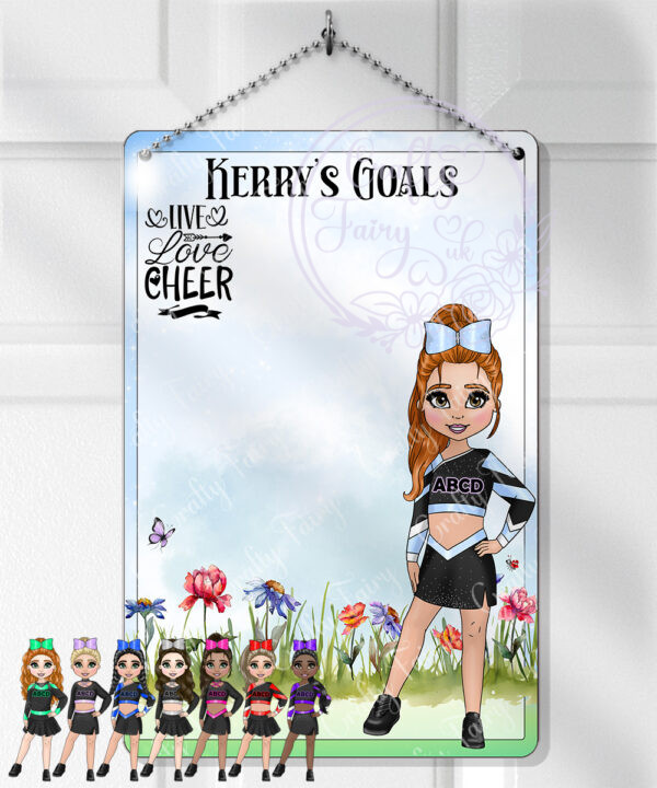 3265 personalised cheerleader girl metal planner 2
