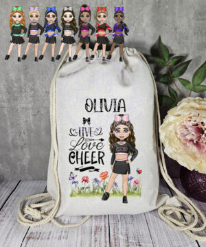 3273 personalised cheerleader girl drawstring bag 2