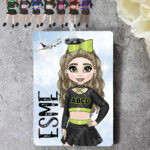3274 personalised cheerleader girl travel luggae tag 1