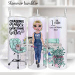 3294 personalised crafter lady tumbler 2