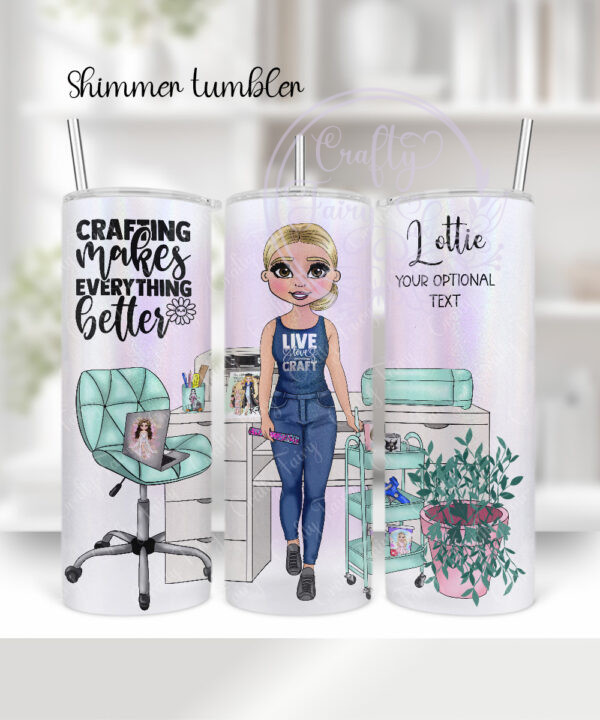 3294 personalised crafter lady tumbler 2