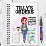 3295 personalised crafter lady notebook 1