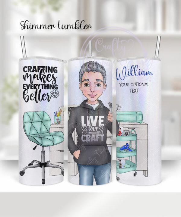 3298 personalised male crafter tumbler 2
