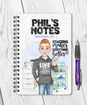 3299 personalised male crafter notebook 1