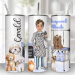 3321 personalised male dog groomer tumbler 1