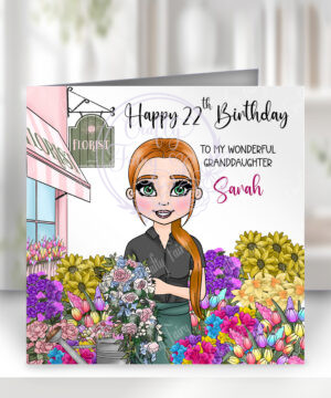 3322 personalised florist flowers birthday card 1