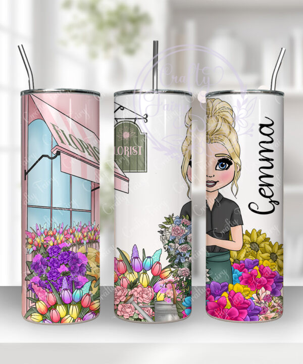 3324 personalised florist flowers tumbler 1