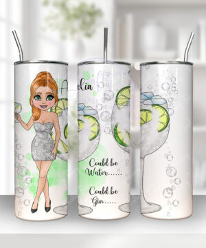 3330 personalised girl who loves gin tumbler 1