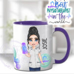 personalised best physiotherapist ever lady mug gift