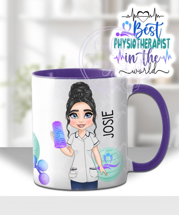 personalised best physiotherapist ever lady mug gift
