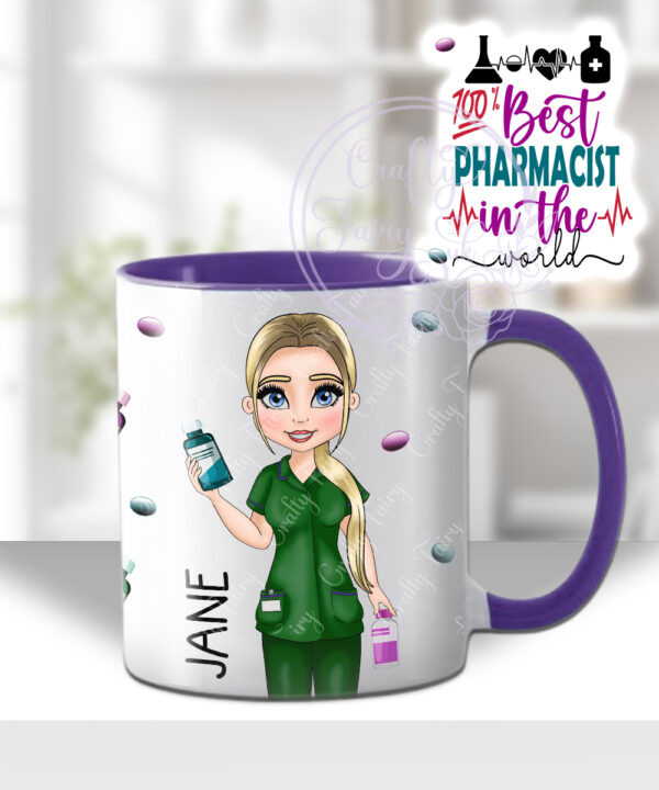 3335 personalised pharmacist lady mug 1