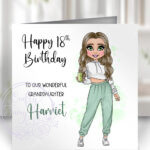 personalised lady who ice matcha birthday or congratulations card