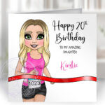personalised runner marathon lady birthday or congratulations card