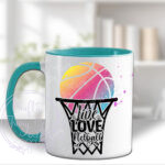 3371 personalised netball colourful mug gift 3