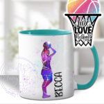 3371 personalised netball colourful mug gift 4
