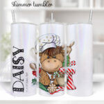 3400 highland cow chef personalised christmas tumbler 2