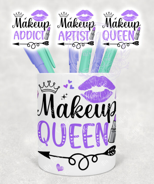 1054 personalised lilac makeup brush pen pot 3