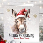 1110 personalised donkey christmas card 3