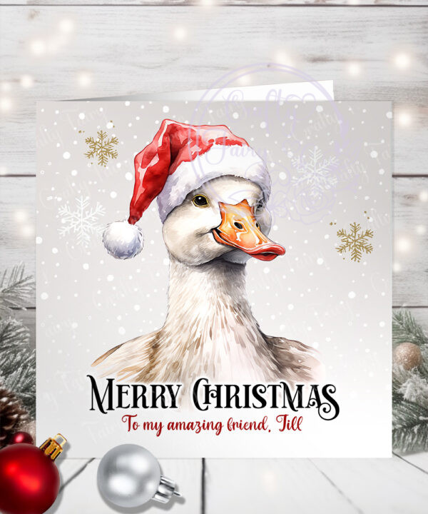 1111 personalised duck christmas card 3