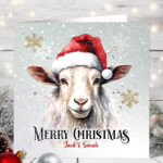 1113 personalised goat christmas card 4