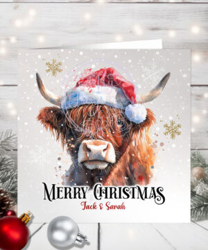 1116 personalised highland christmas card 3