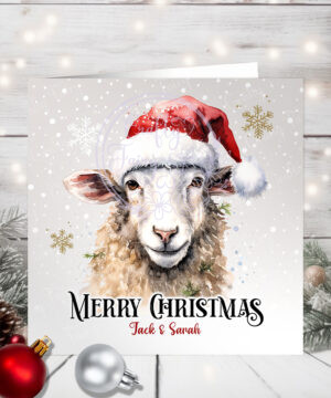 1121 personalised sheep christmas card 3