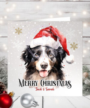 1122 personalised sheepdog christmas card 3