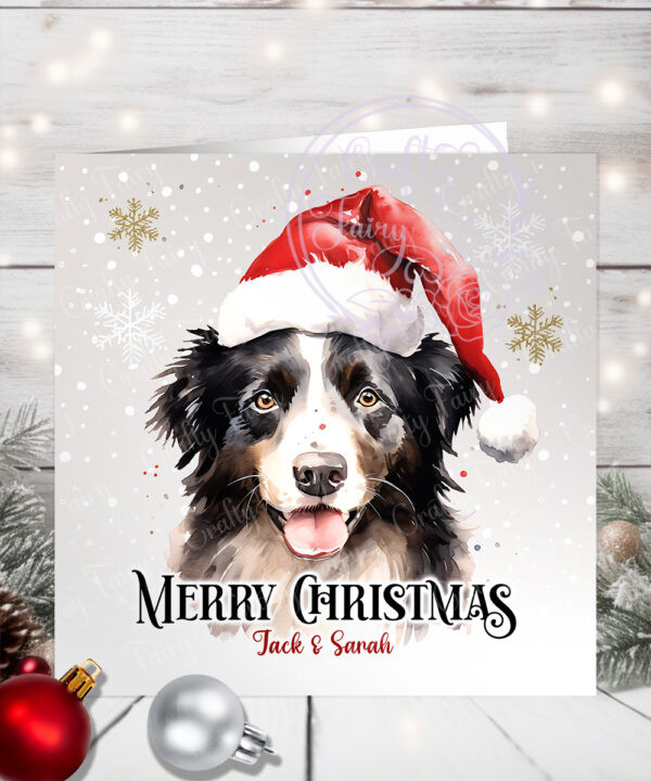 1122 personalised sheepdog christmas card 3