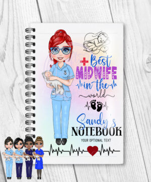 1746 personalised a5 notebook midwife 3
