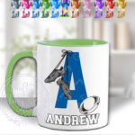 33457 personalised rugby player man mug 2