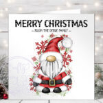 personalised santa gonk christmas card
