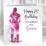 3444 personalised rugby woman birthday card 1