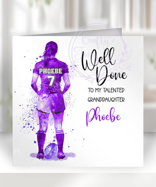 3444 personalised rugby woman birthday card 2