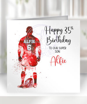 3445 personalised rugby man birthday card 2
