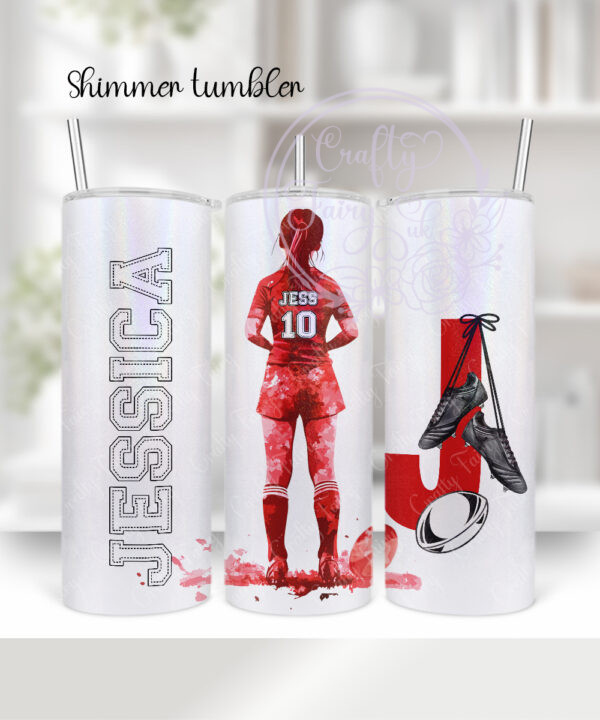 3450 personalised rugby girl tumbler 2